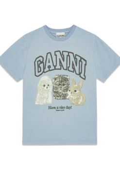 Basic Cotton Jersey Animals Relaxed T-shirt