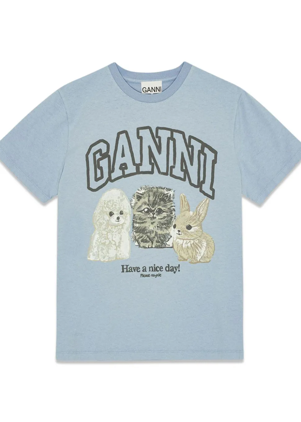 Basic Cotton Jersey Animals Relaxed T-shirt
