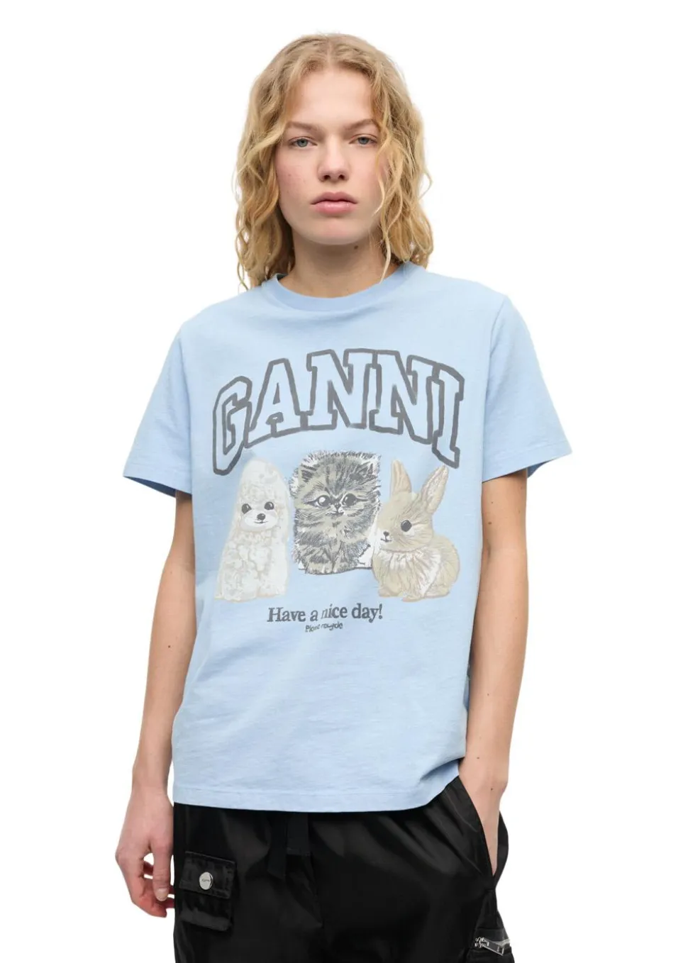Basic Cotton Jersey Animals Relaxed T-shirt