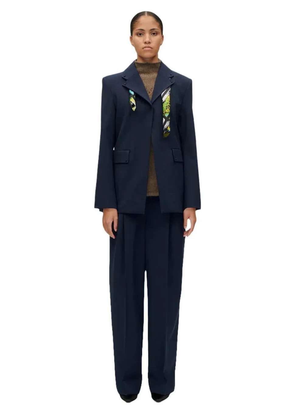 BELTED TAILORED PANTS