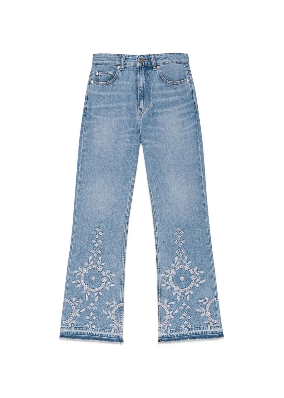 Broderie Anglaise Denim Betzy Cropped
