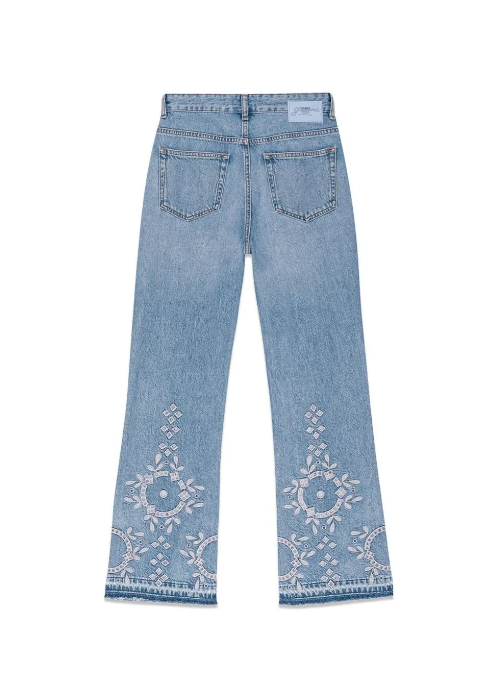 Broderie Anglaise Denim Betzy Cropped