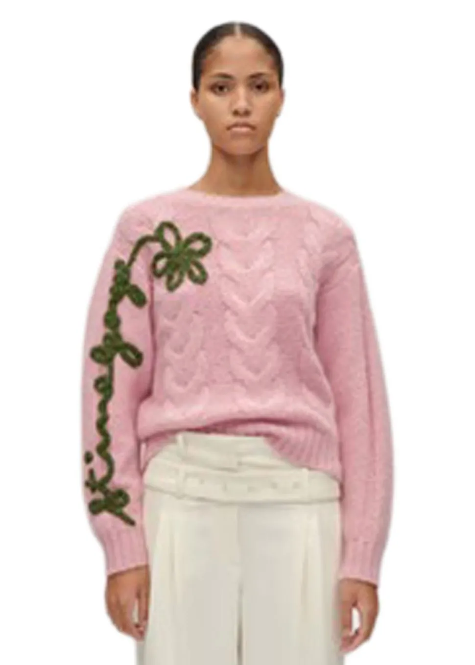 CREWNECK MOTIF SWEATER