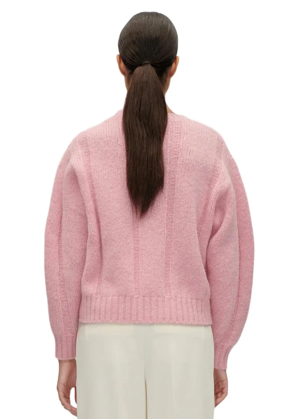 CREWNECK MOTIF SWEATER