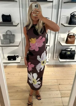 ELASTIC TANK CREWNECK DRESS