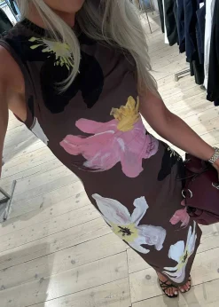 ELASTIC TANK CREWNECK DRESS