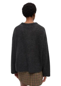 Fine Brushed Alpaca Banana Oversized O-neck
