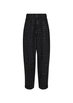 Janice Slung Jeans Black Punch Denim