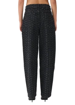 Janice Slung Jeans Black Punch Denim