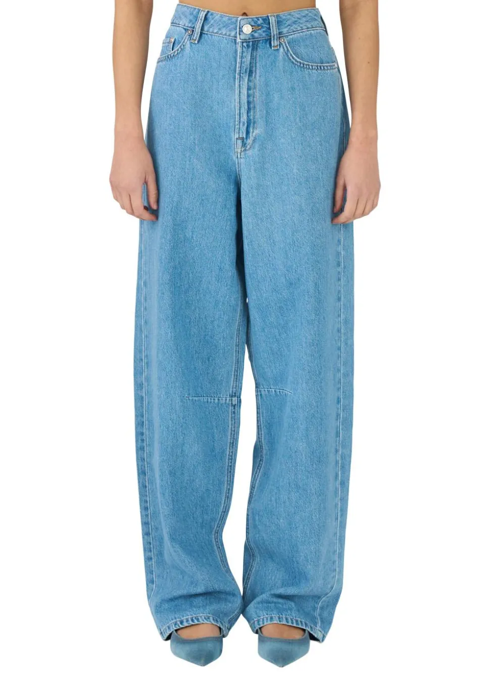 Janice Slung Jeans Wash Mid Blue