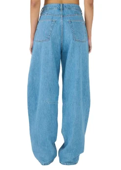 Janice Slung Jeans Wash Mid Blue