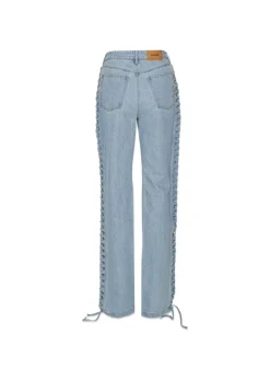 Laced Straight Leg Jeans