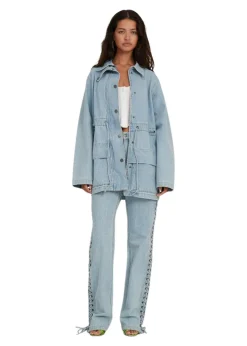 Laced Straight Leg Jeans