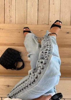 Laced Straight Leg Jeans