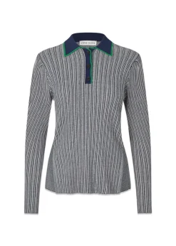 Long sleeve knit polo