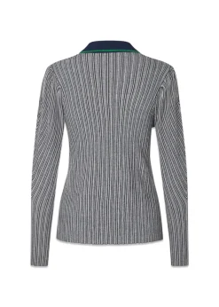 Long sleeve knit polo