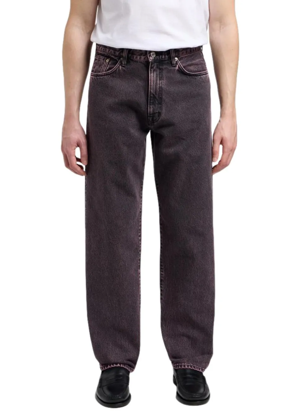 Loose Jeans Black Pink Overdye