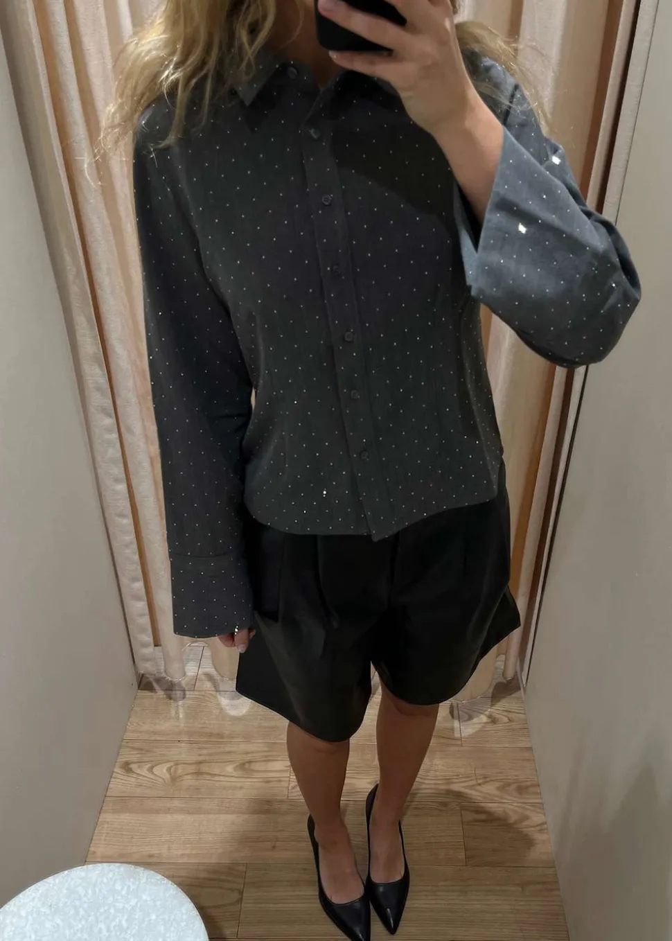 Nika Bermuda PU Shorts