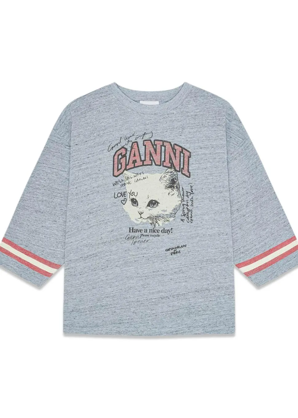 Overdyed Cotton Melange 3/4 Sleeve