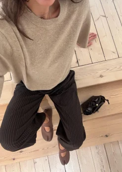 PINSTRIPE WIDE LEG PANTS