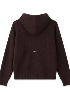Rib Wool Knit Hoodie