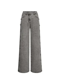 Side Panel Button Jeans