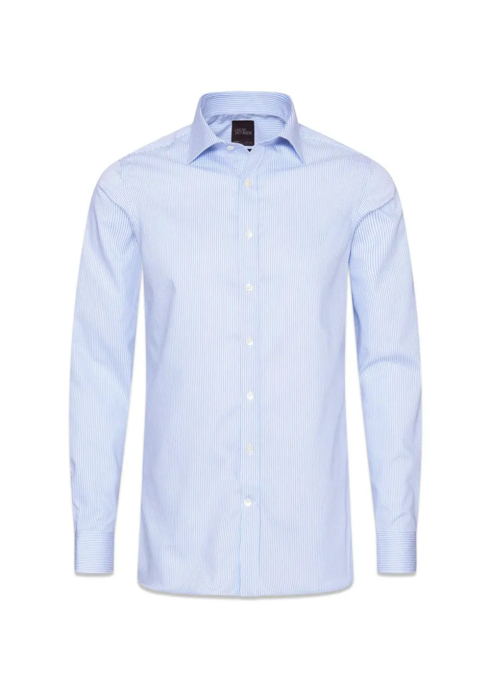 Slim Fit Cut Away Non Iron Banker Stripe