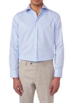 Slim Fit Cut Away Non Iron Banker Stripe