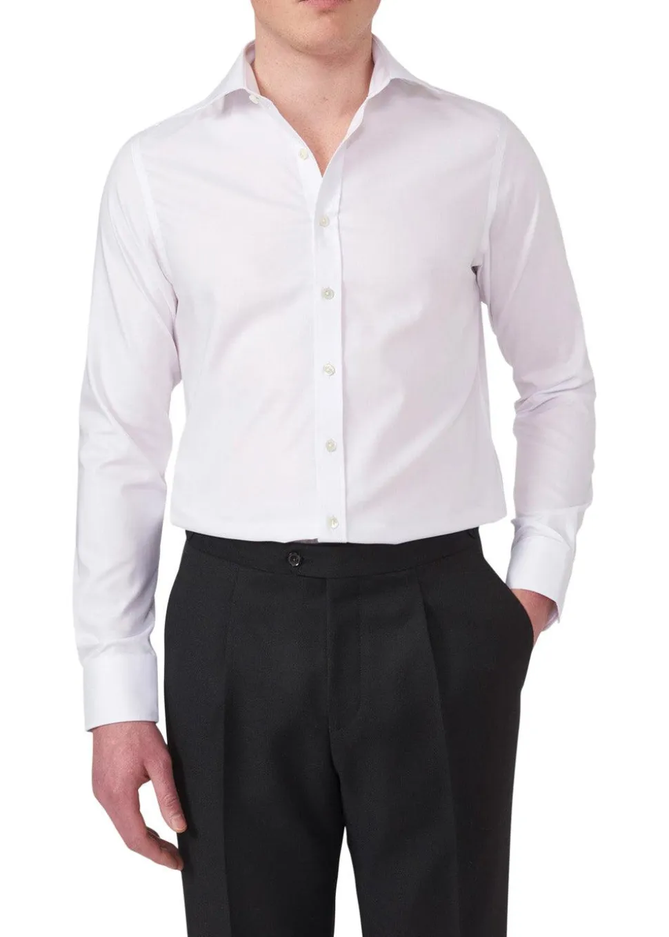 Slim Fit Cut Away Non Iron Twill