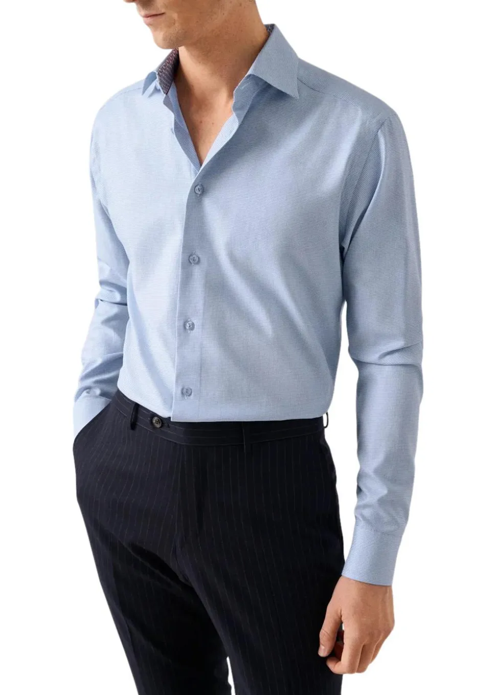 Slim Semi Solid Effect Dobby Shirt