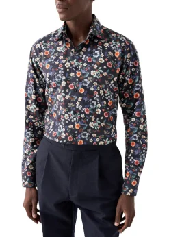 Slim-Floral Print Signature Twill