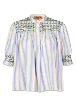 SMOCKED GATHERED TOP