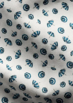 Umbrella Print Poplin Slim Shirt
