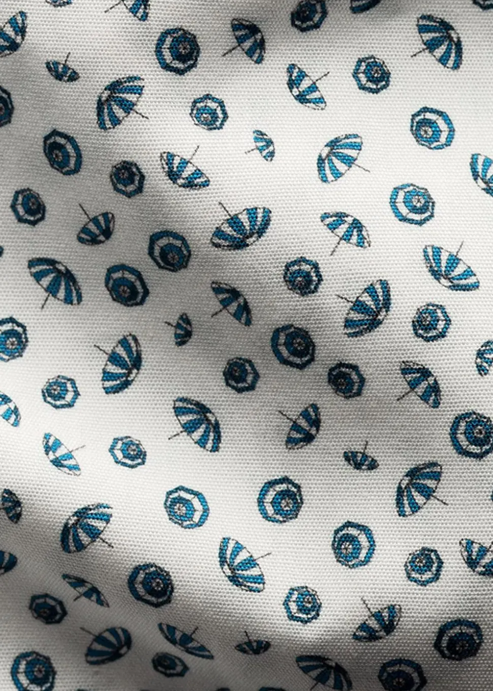 Umbrella Print Poplin Slim Shirt