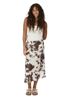 Viso Cow Print Skirt