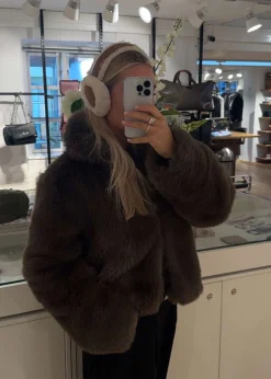 W Sheepskin Embroidery Earmuff