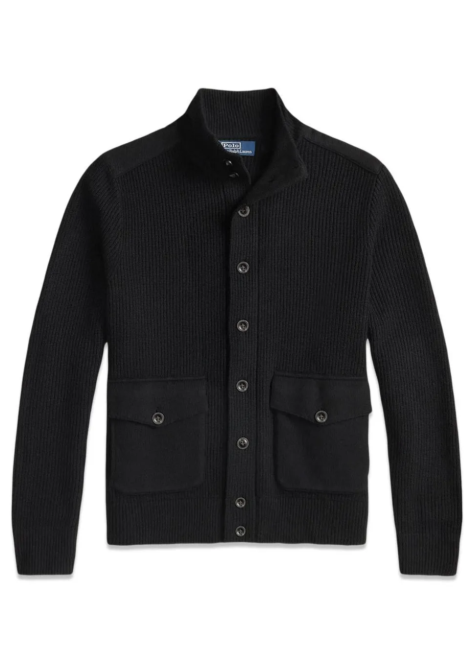 Wool Mockneck Cardigan